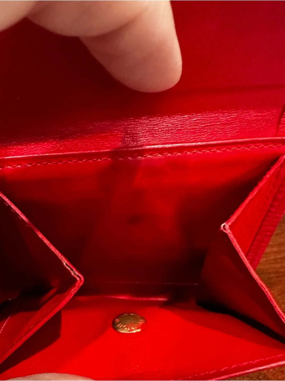 Vintage Louis Vuitton Red Epi Leather Bifold Wallet